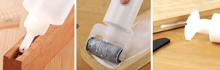 Glue bottle with roller