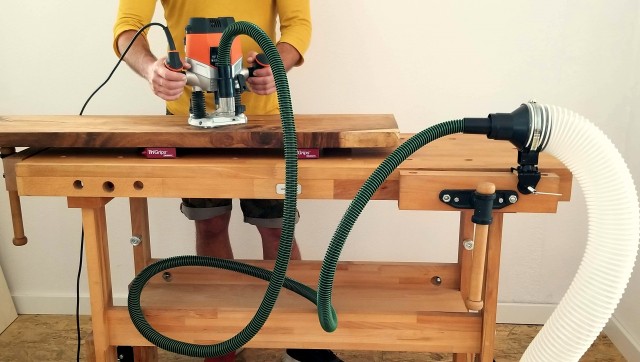 How to build a dust extration hose for power tools?